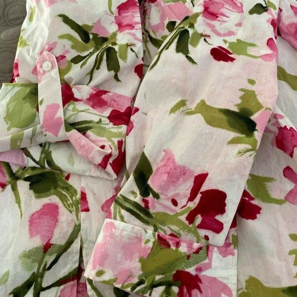 Johns New York Sport Flower Blouse Size L - Picture 4 of 8